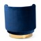 Baxton Studio Saffi Royal Blue Velvet Upholstered Gold Finished Swivel Accent Chair 163-10572 - alternate 3